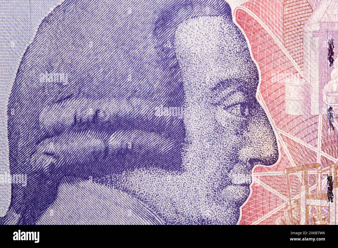Adam Smith un ritratto di primo piano da soldi inglesi - Pound Foto Stock