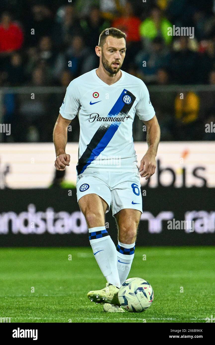 Stefan de Vrij del FC Internazionale in azione durante il match di serie A tra Frosinone calcio e FC Internazionale allo Stadio Benito stirpe Frosinon Foto Stock