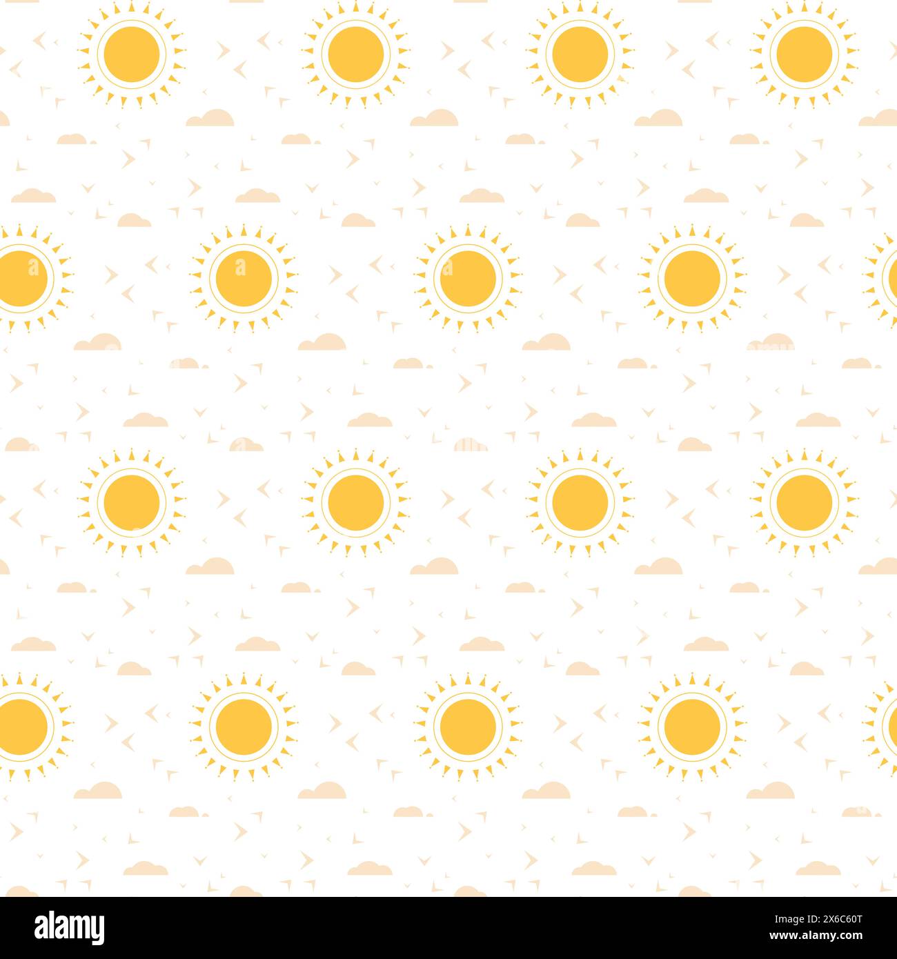 Modello senza cuciture Sun Day Illustrazione Vettoriale