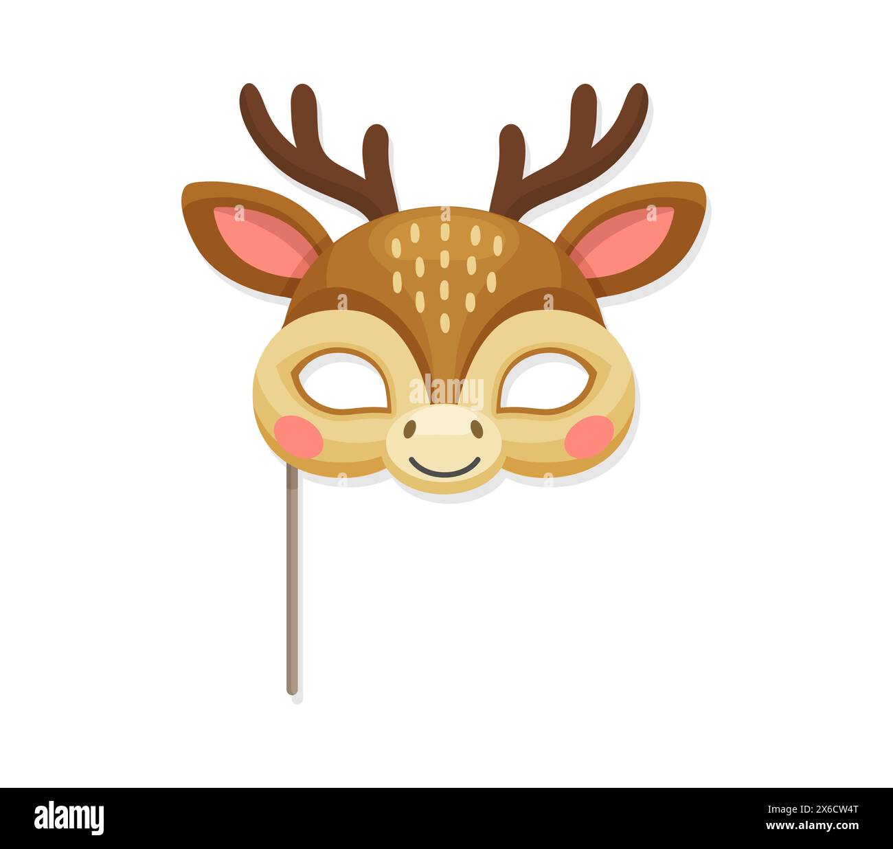 Maschera Mani Maschera Cervo Realistica In Schiuma PU - Handmade Per Feste  E Carnevale, Colore Marrone Costume Halloween Cervo, image size:1300x1236