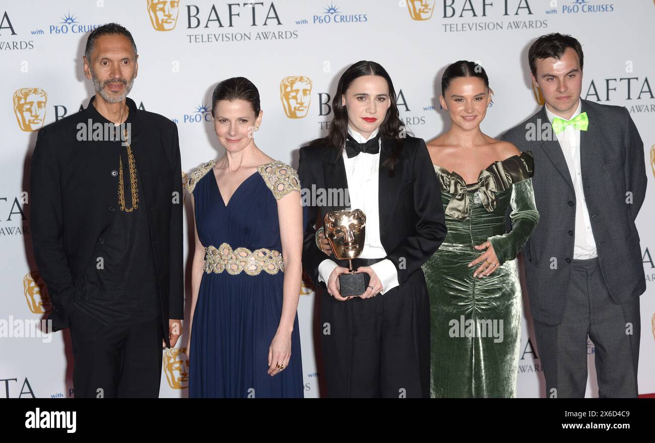 La foto deve essere accreditata ©Alpha Press 078237 12/05/2024 Paul Bazely Louise Brealey Kat Sadler Lizzie Davidson e Freddie Meredith ai BAFTA TV Awards con P&o Cruises 2024 Pressroom a Londra. Foto Stock