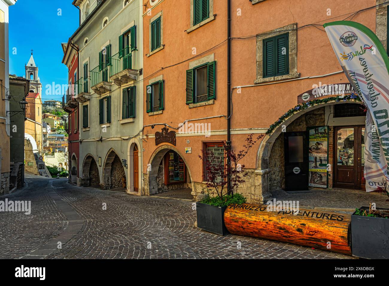 Scorci del villaggio di montagna di Palena. Palena, provincia di Chieti, Abruzzo, Italia, Europa Foto Stock