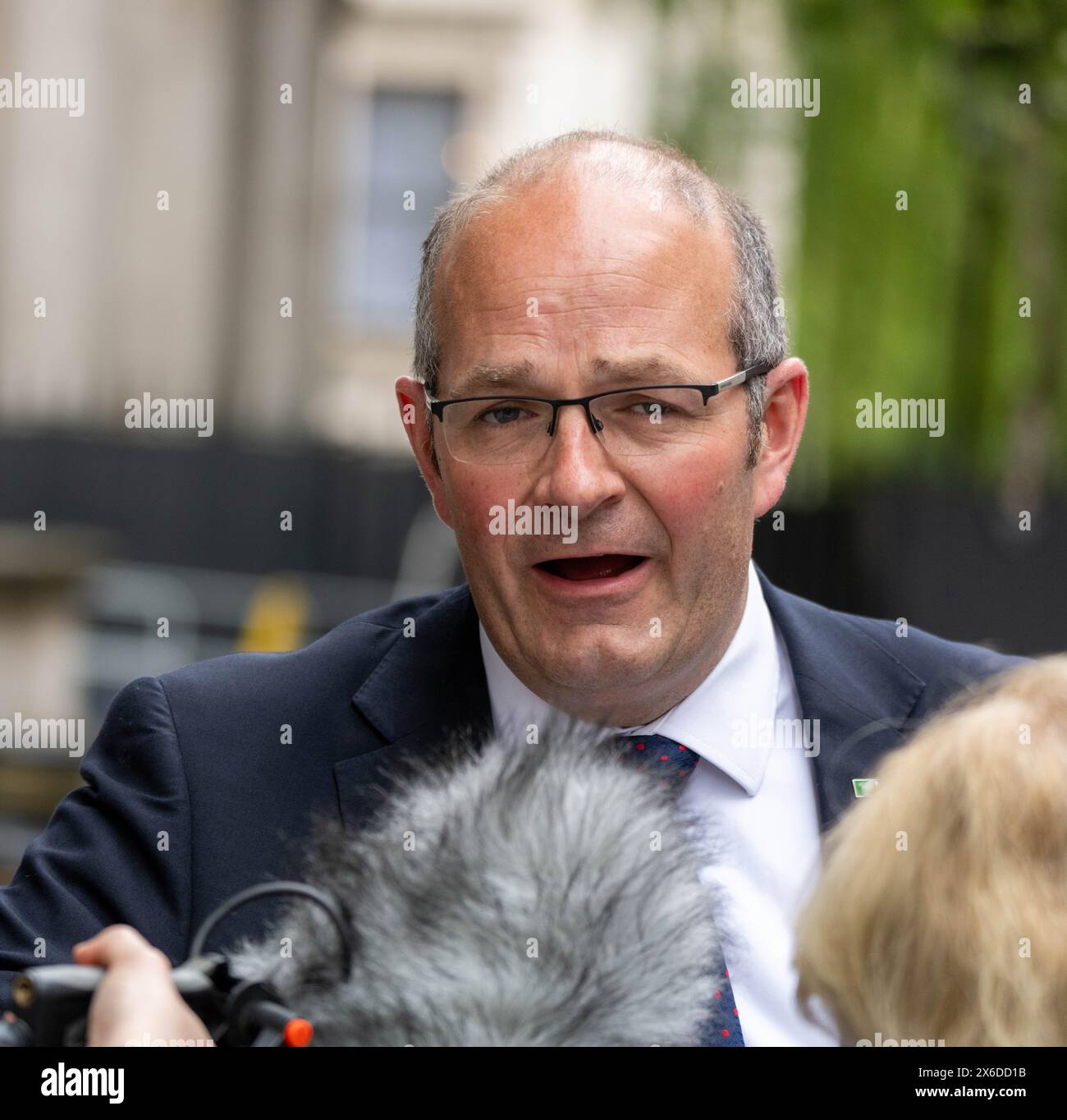Londra, Regno Unito. 14 maggio 2024. Dalla fattoria alla tavola 10 Downing Street, Londra Tom Bradshaw, presidente della NFU credito: Ian Davidson/Alamy Live News Foto Stock Londra, Regno Unito. 14 maggio 2024. Dalla fattoria alla tavola 10 Downing Street, Londra Tom Bradshaw, presidente della NFU credito: Ian Davidson/Alamy Live News Foto Stock