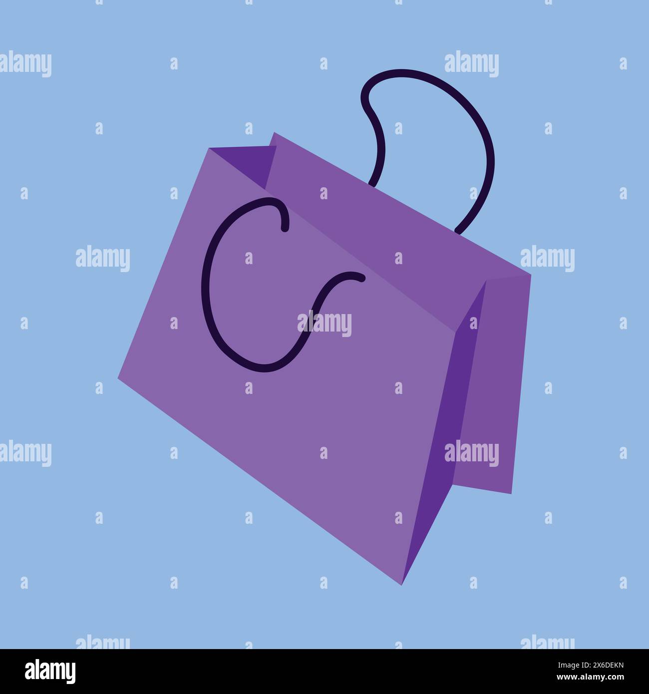 Illustrazione del vettore della shopping bag. vettore icona shopping bag. vettore di consegna della shopping bag Illustrazione Vettoriale