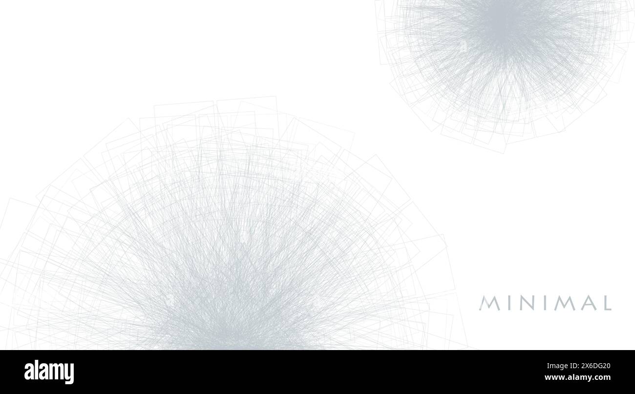 Design minimalista con forme complicate ruotate da linee sottili. Pattern grafico vettoriale Illustrazione Vettoriale