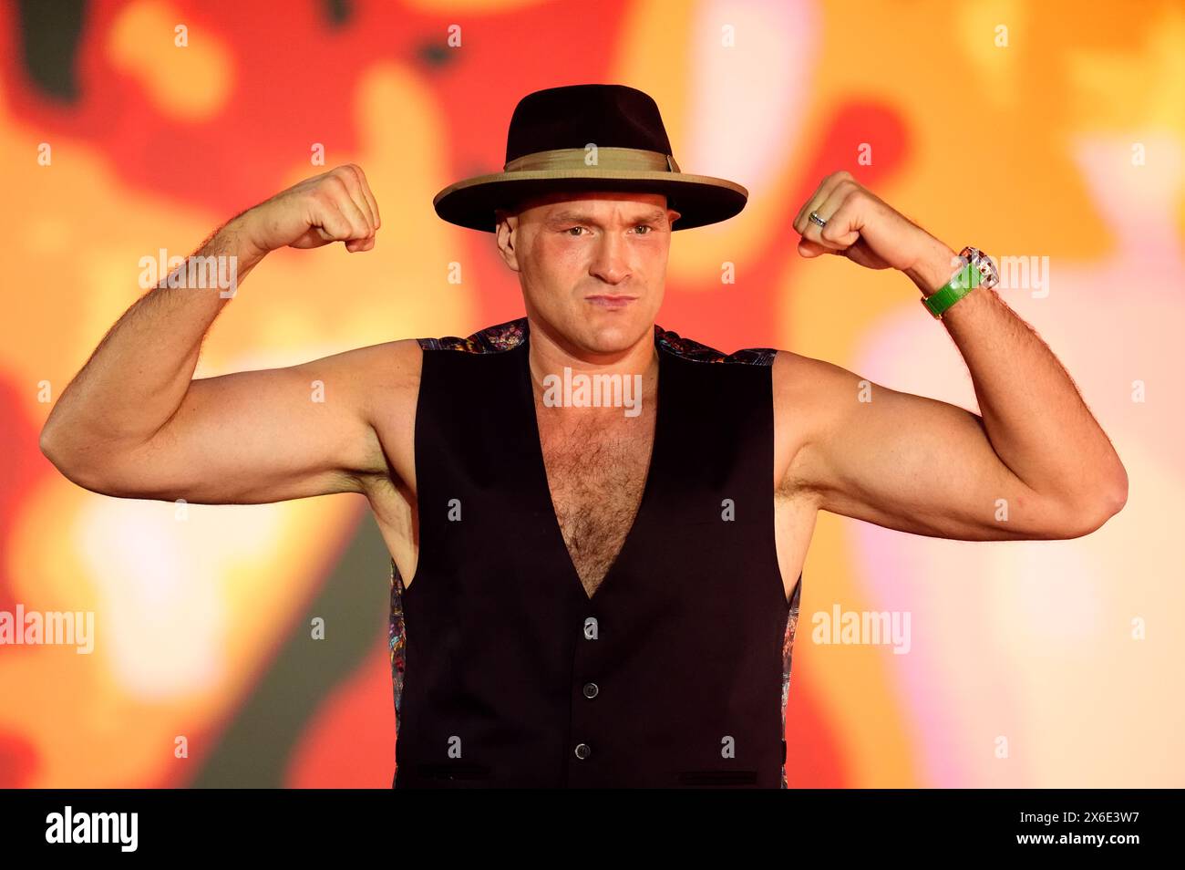 Tyson Fury durante i grandi arrivi cerimoniali al Boulevard City Music World, Riyadh, Arabia Saudita. Sabato 18 maggio si svolgerà la lotta per il titolo IBF, WBA, WBC e WBO tra Tyson Fury e Oleksandr Usyk. Data foto: Martedì 14 maggio 2024. Foto Stock