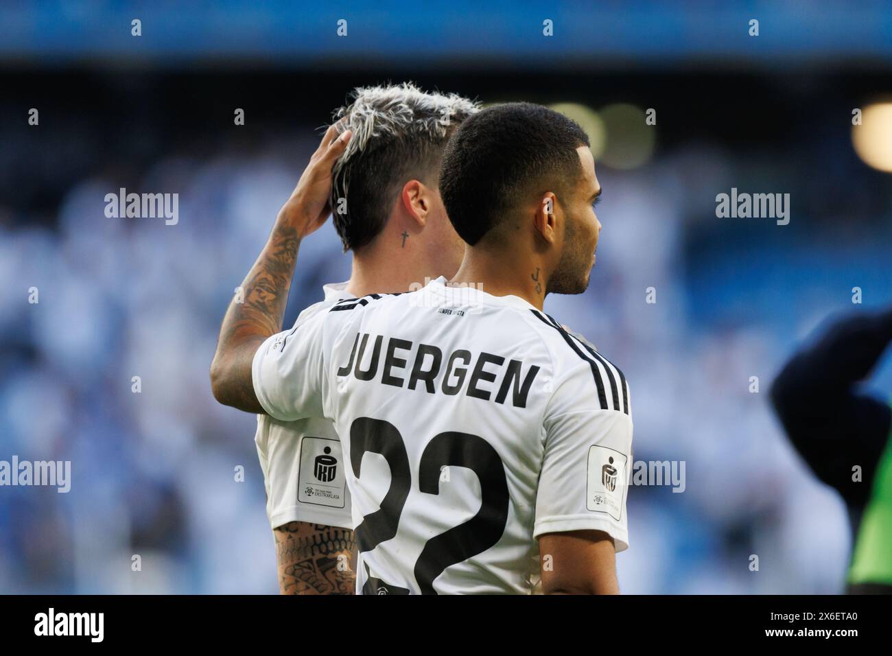 Josue Pesqueira, Juergen Elitim durante la partita PKO BP Ekstraklasa tra Lech Poznan e Legia Warszawa all'Enea Stadium, Poznan, Polonia (Maciej Rogow Foto Stock