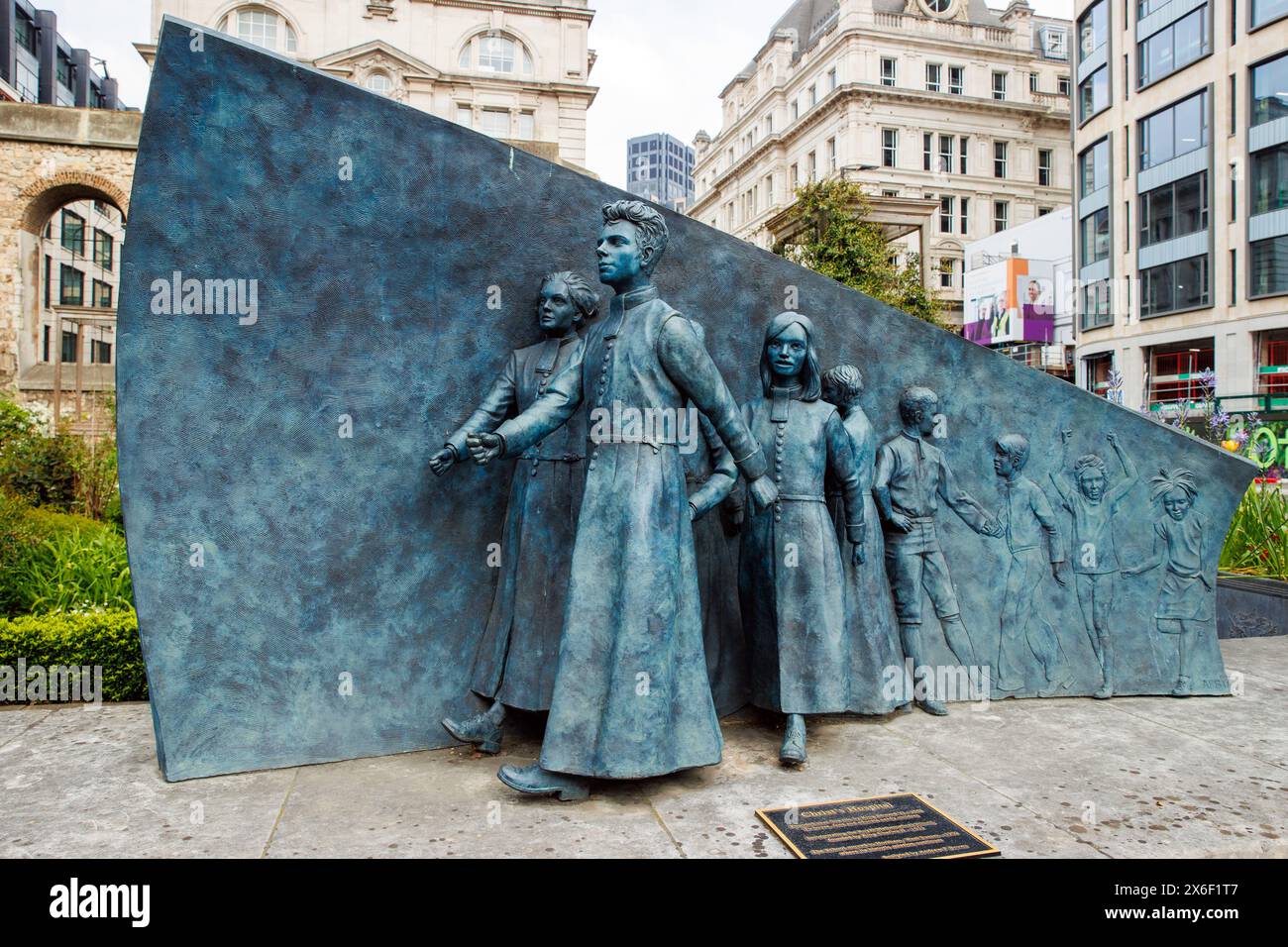 Christ’s Hospital Memorial Sculpture, Londra, mercoledì 1 maggio 2024. Foto: David Rowland / One-Image.com Foto Stock