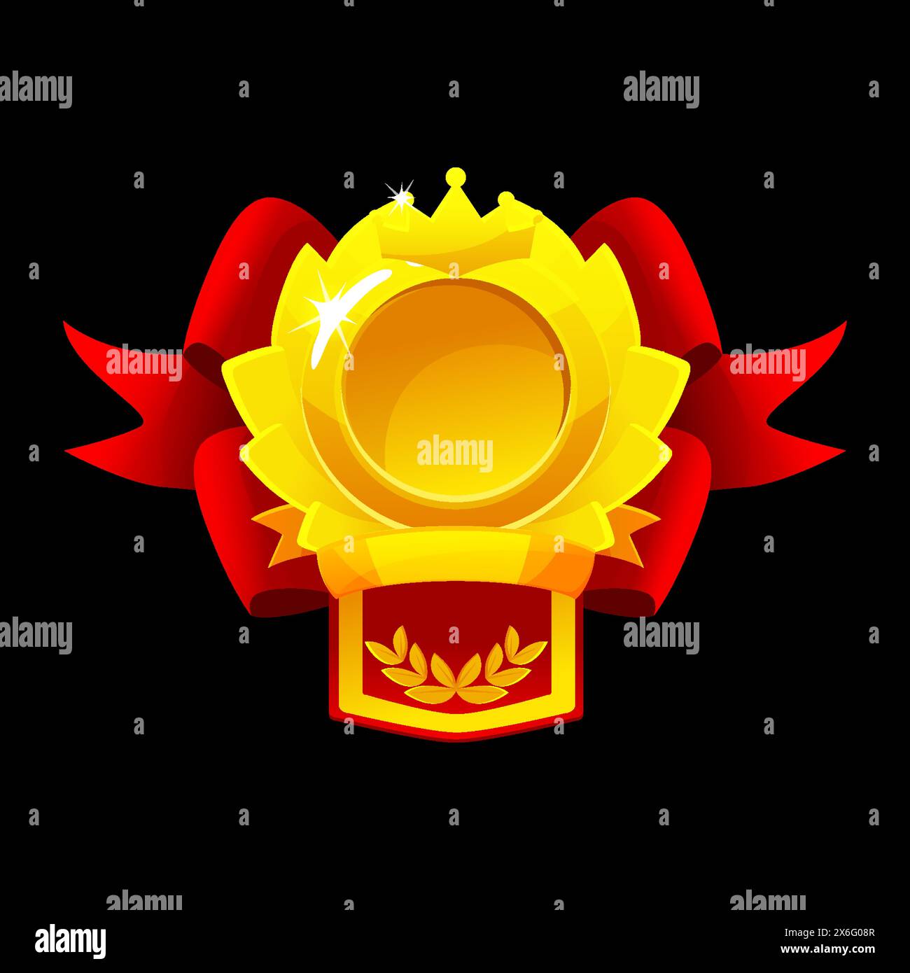 Medaglia del risultato, distintivo premio Illustrazione Vettoriale