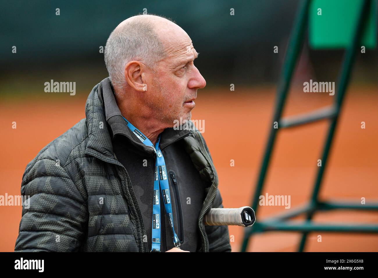 Torino, Italia. 14 maggio 2024. Italia, Torino 14/05/2024Sporting Press Club (Torino). Challenger 175 Piemonte Open intesa Sanpaolo Tournament qualifiche Corrado Barazzutti durante il Challenger 175 Piemonte Open intesa Sanpaolo Tournament Credit: Independent Photo Agency/Alamy Live News Foto Stock