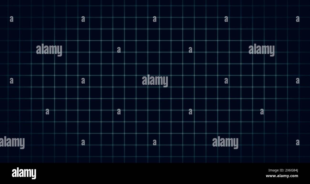 Immagine monocromatica di una griglia con linee bianche. L'immagine ha uno schema di colori monocromatico e un design minimalista. La ripetizione a griglia crea un senso di Foto Stock