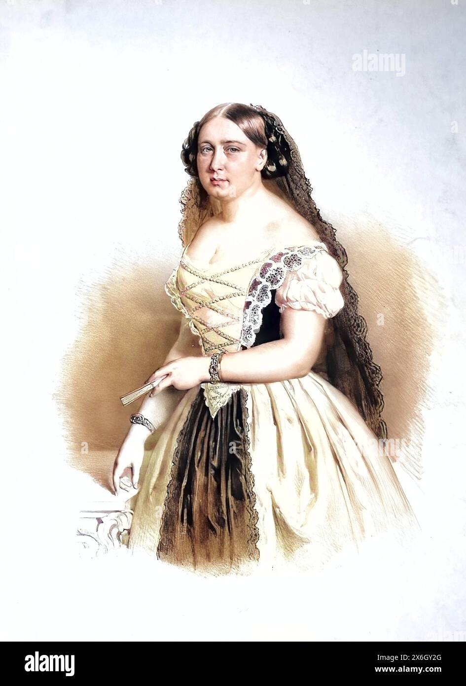 Amalie Batthyany 1805 1866, Tochter des Grafen Jozsef Sandor Batthyany 1777 1812 und Barbara Skerlecz von Lomnicza 1779 1834, Ehefrau von Franz von Je Foto Stock
