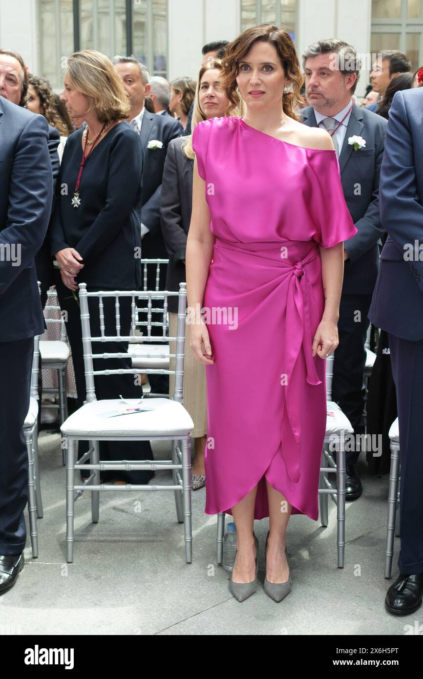 sabel Diaz Ayuso partecipa ai riconoscimenti onorari del comune di Madrid San Isidro al Palazzo di cristallo di Madrid, 15 maggio 2024 Spagna Foto Stock