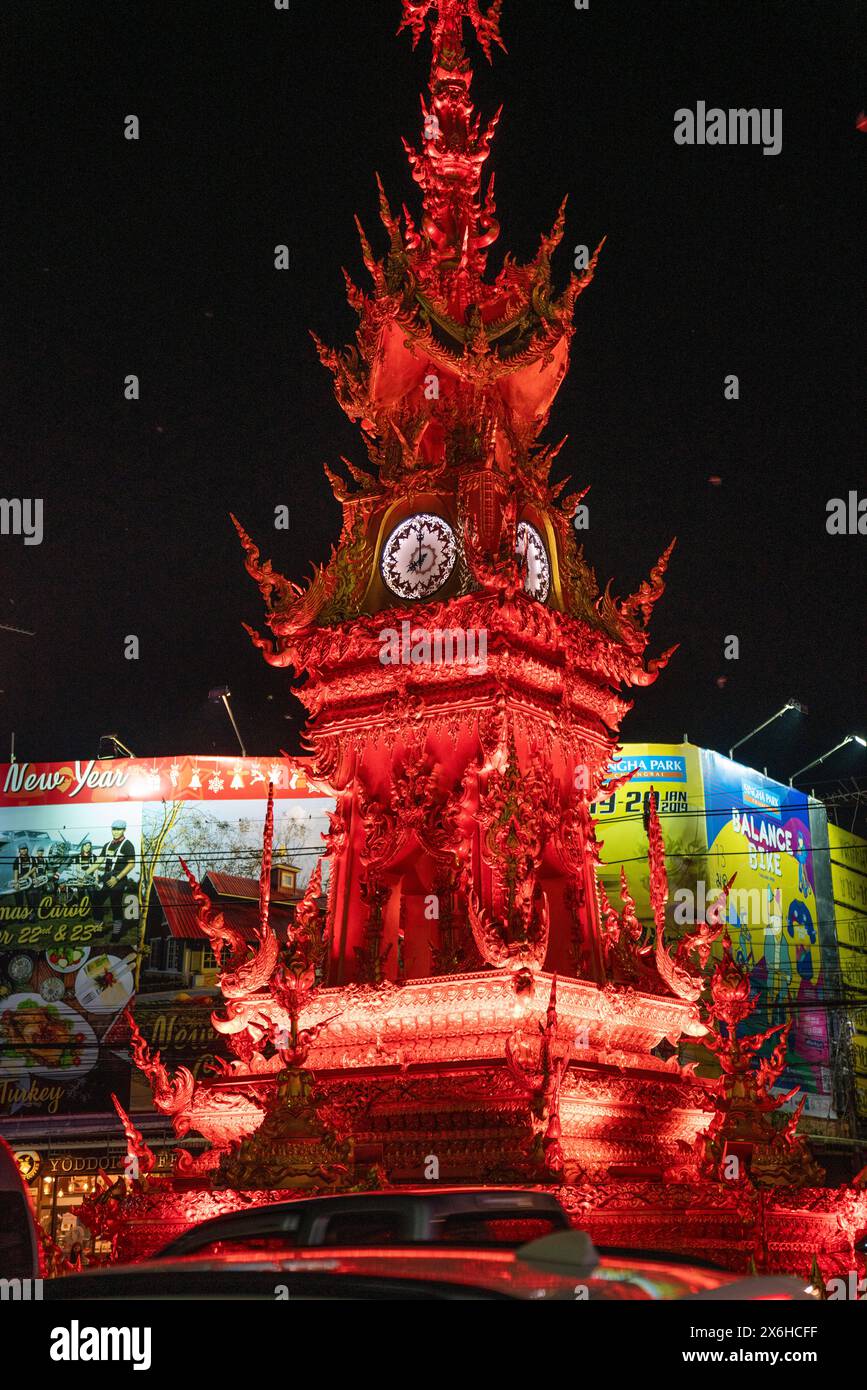 Chiang Rai Clock Tower Foto Stock