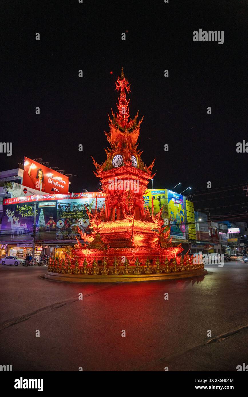 Chiang Rai Clock Tower Foto Stock