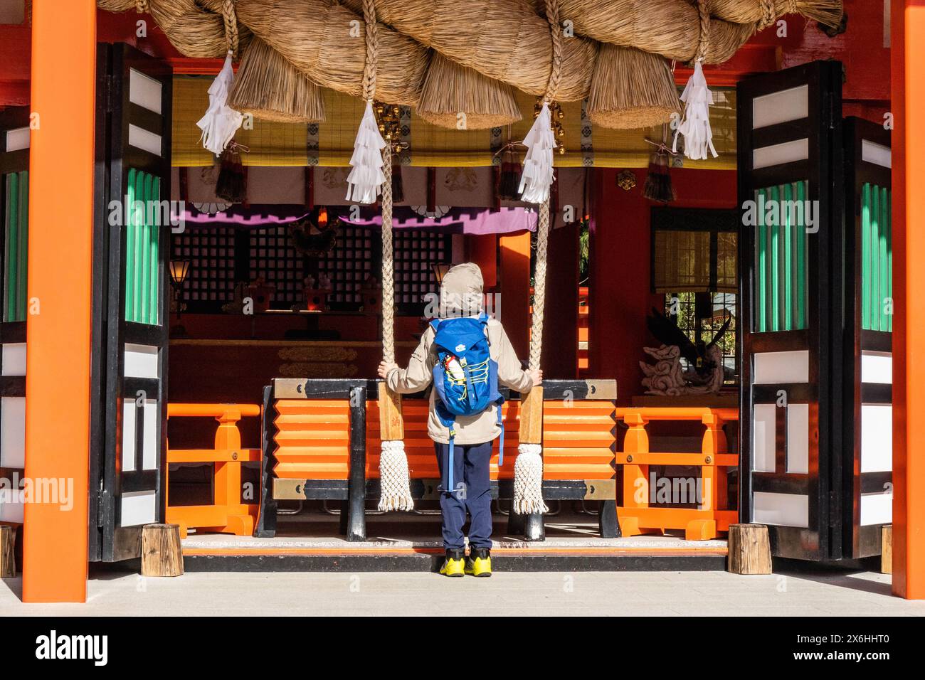 Kumano Hayatama Taisha Shrine, Kumano Sanzan, sito patrimonio dell'umanità dell'UNESCO, Shingu, Wakayama, Giappone Foto Stock