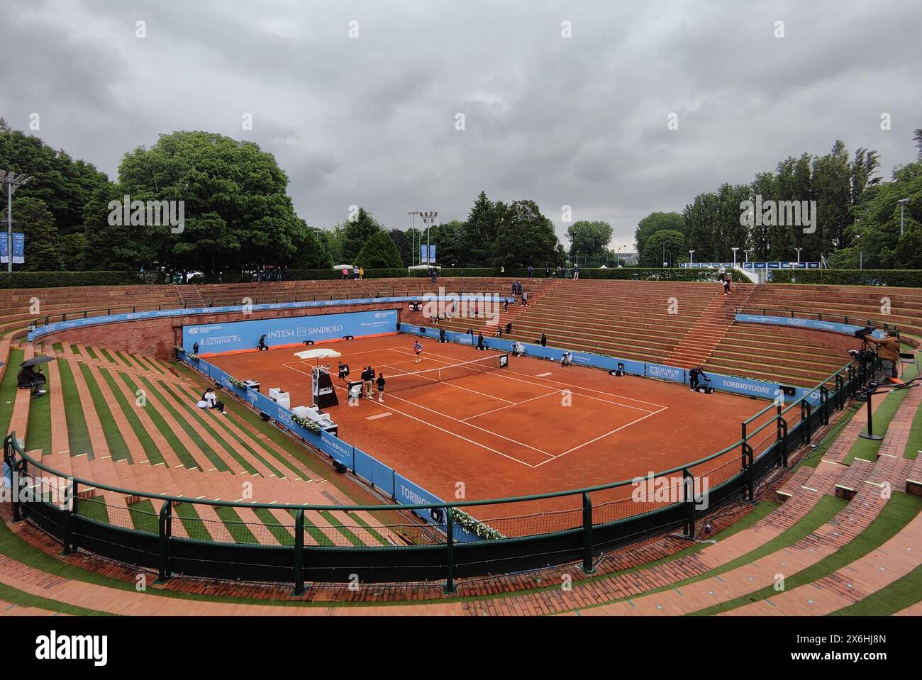 Torino, Italia. 15 maggio 2025. Il Tribunale centrale dello Sporting Club di Torino nel corso