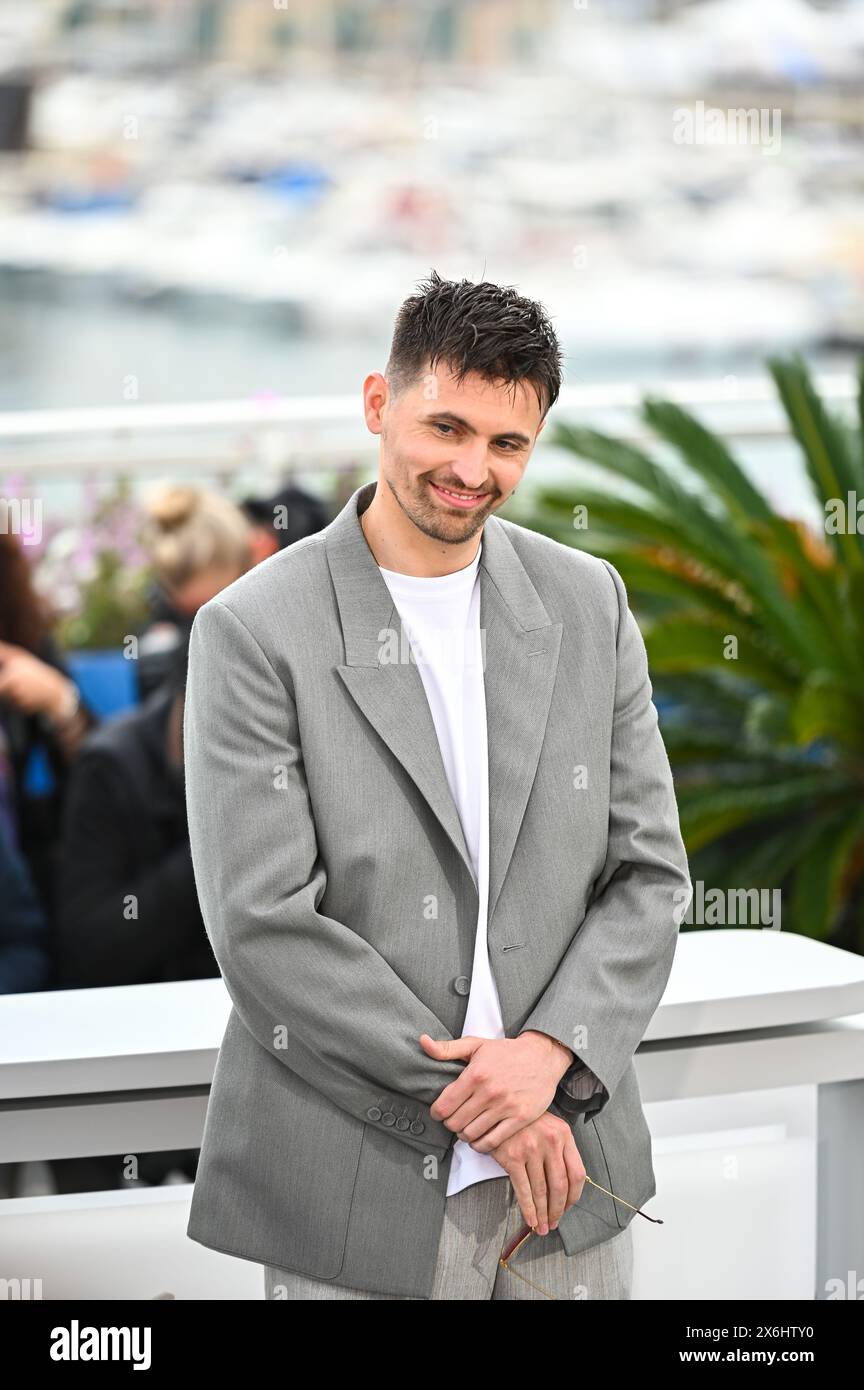 Cannes, Francia. 15 maggio 2024. Raphael Quenard parteciperà alla photocall del 76° festival annuale di Cannes al Palais des Festivals di Cannes, Francia, il 15 maggio 2024. (Foto di Stefanos Kyriazis/NurPhoto) credito: NurPhoto SRL/Alamy Live News Foto Stock