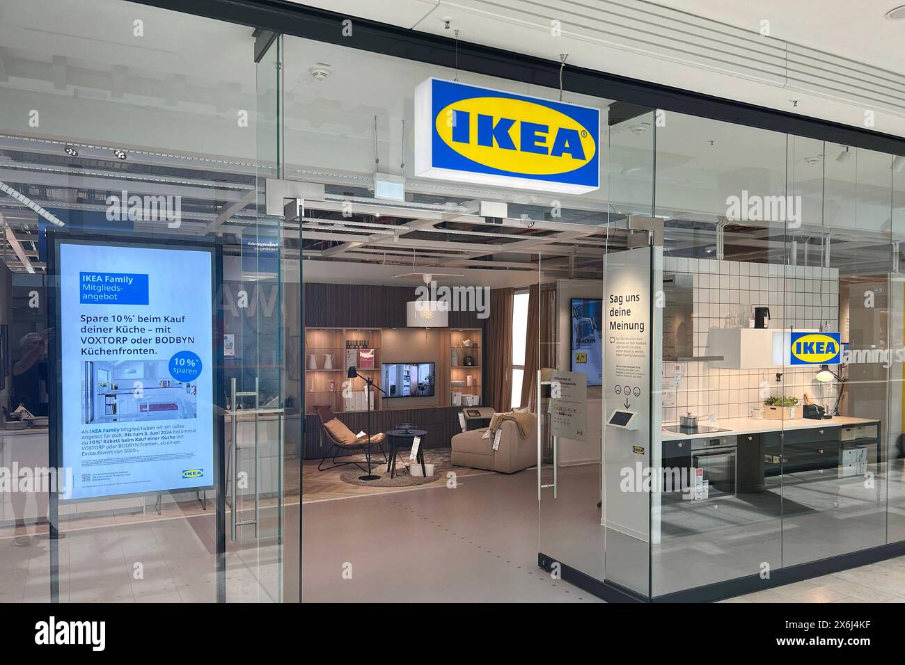Studio di pianificazione IKEA a den Riem Arcaden a Monaco. E *** Ikea Planning Studio nel Riem Arcaden a Monaco di Baviera Foto Stock