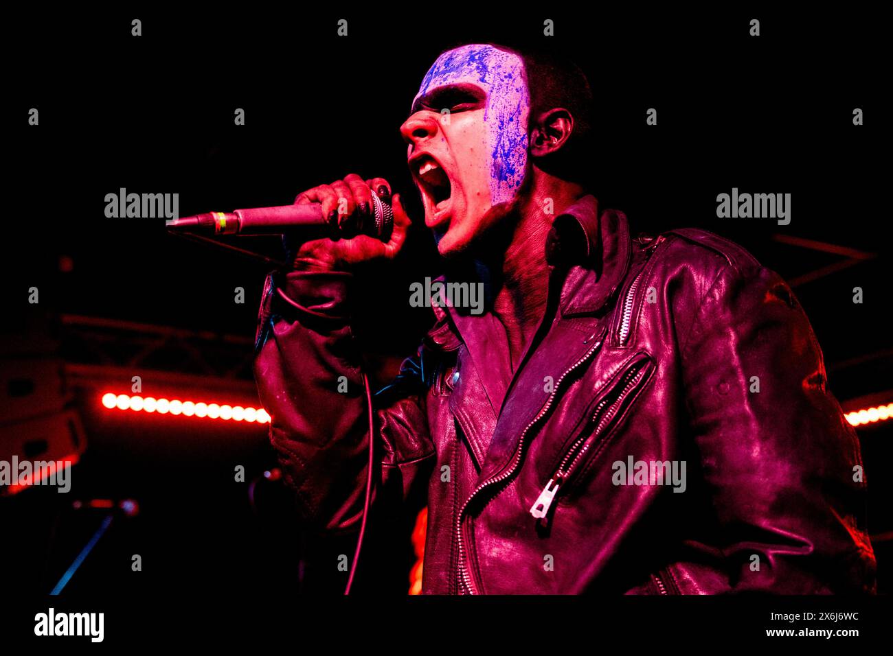 Milano, Italia. 14 maggio 2024. Griffin Taylor della band nu metal americana Vended si esibisce dal vivo al Legends Club di Milano, il 14 maggio 2024, a Milano, Italia. (Foto di Mairo Cinquetti/NurPhoto) credito: NurPhoto SRL/Alamy Live News Foto Stock