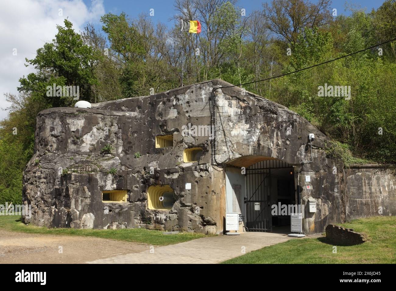 La seconda guerra mondiale difensiva Fort Eben-Emael, ora museo, Bassenge, Belgio. Foto Stock