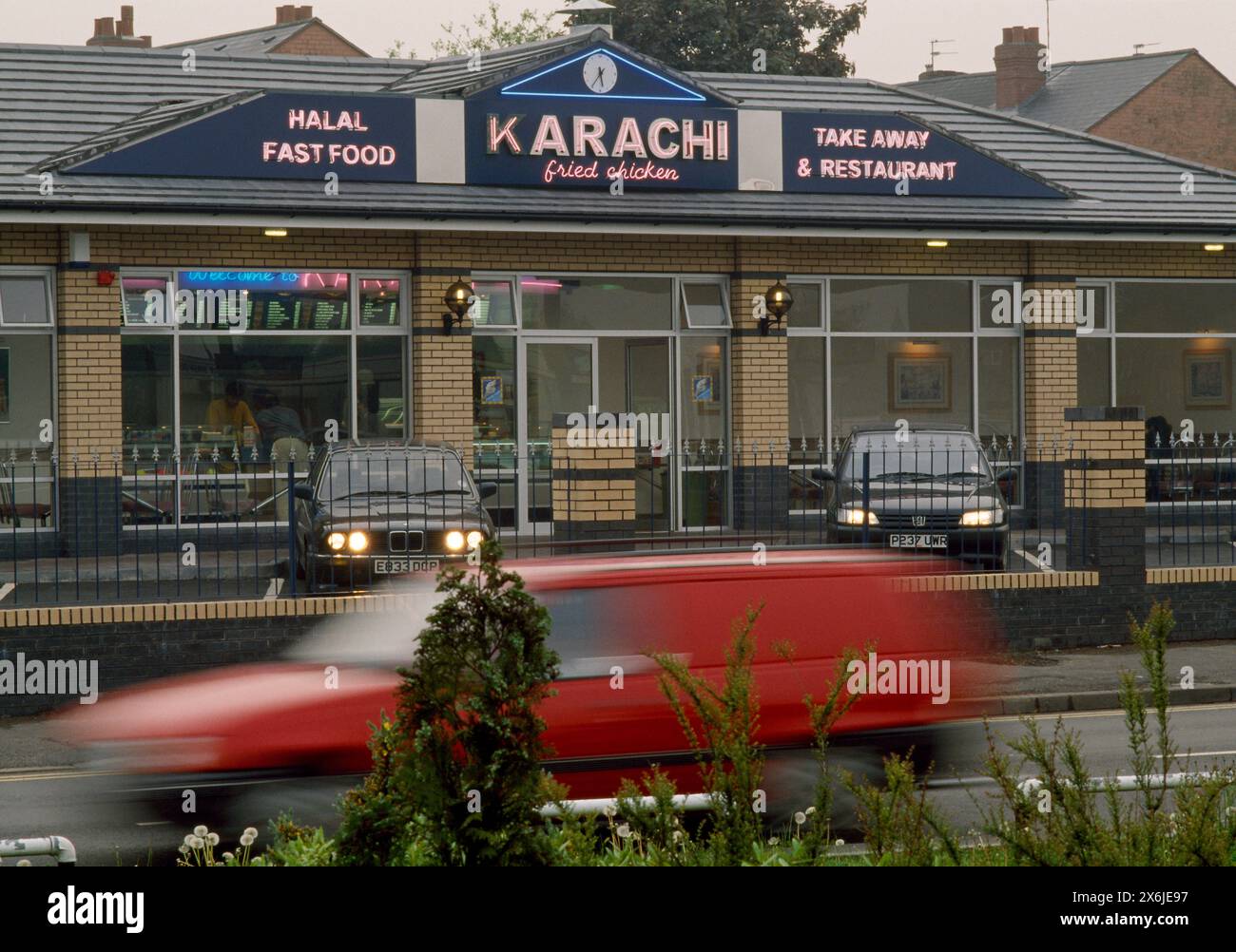 © John Angerson Birmingham - la prima casa di curry di Birmingham Karachi in Hall Green. Foto Stock
