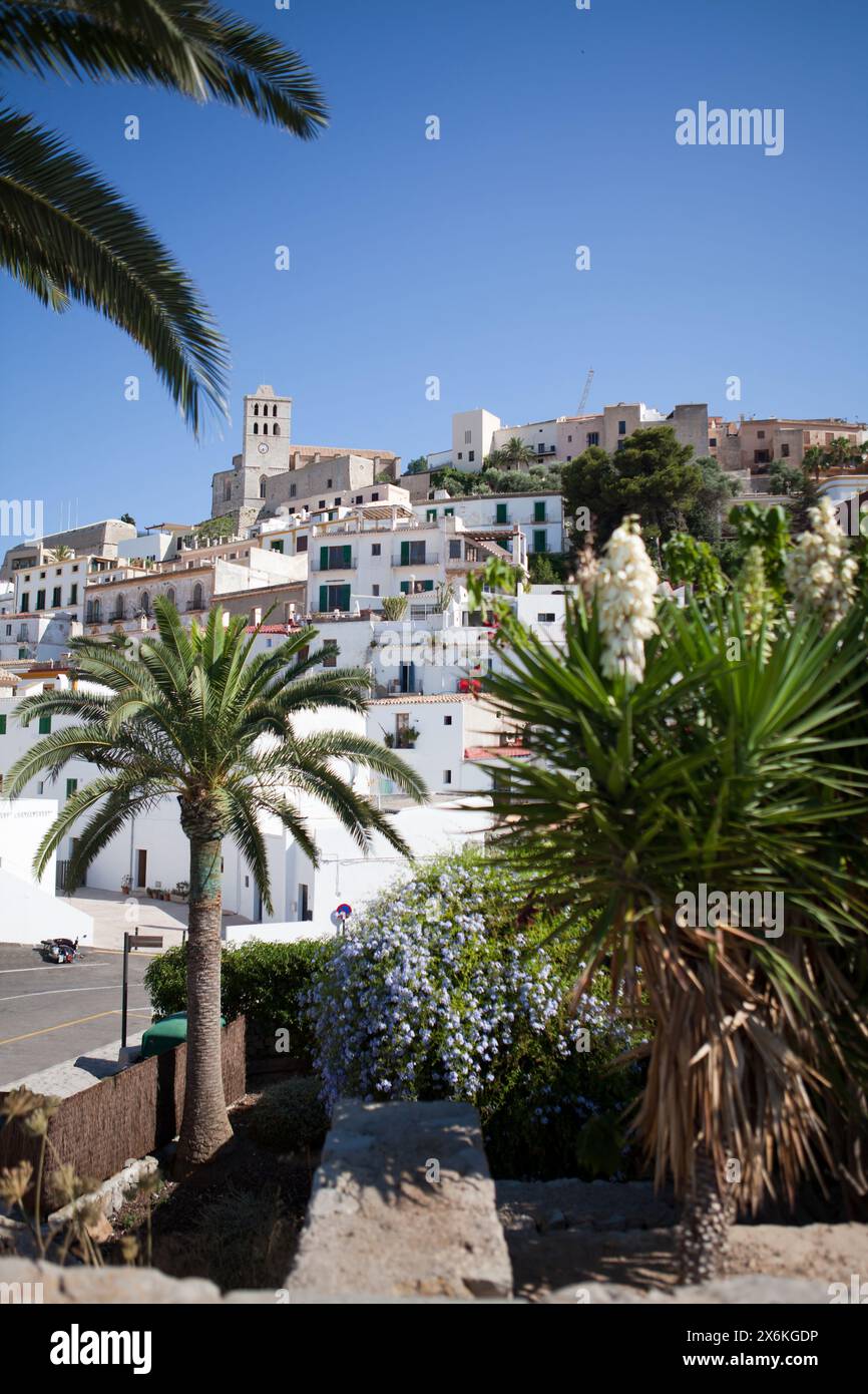 Dalt Vila centro storico, Ibiza Town, Ibiza, Spagna Foto Stock