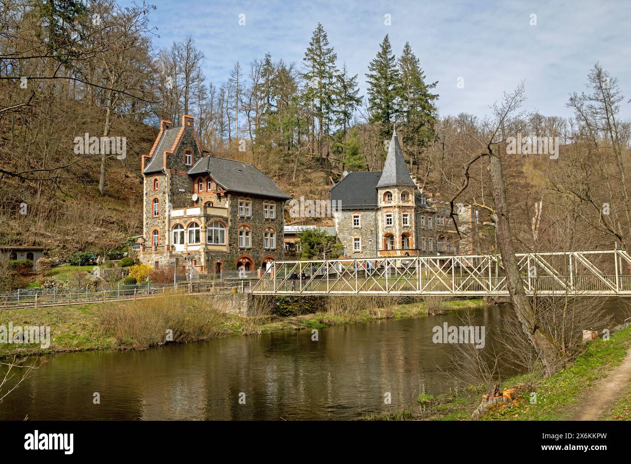 Treseburg an der Bode, Treseburg, Harz, Sassonia-Anhalt, Germania Foto Stock
