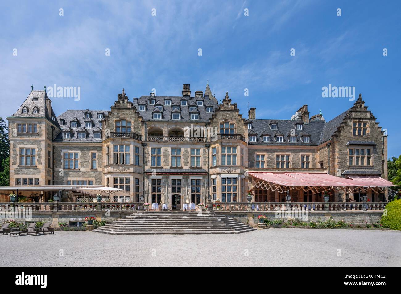 Friedrichshof Palace, Schlosshotel Kronberg, Kronberg im Taunus, Taunus, Assia, Germania Foto Stock