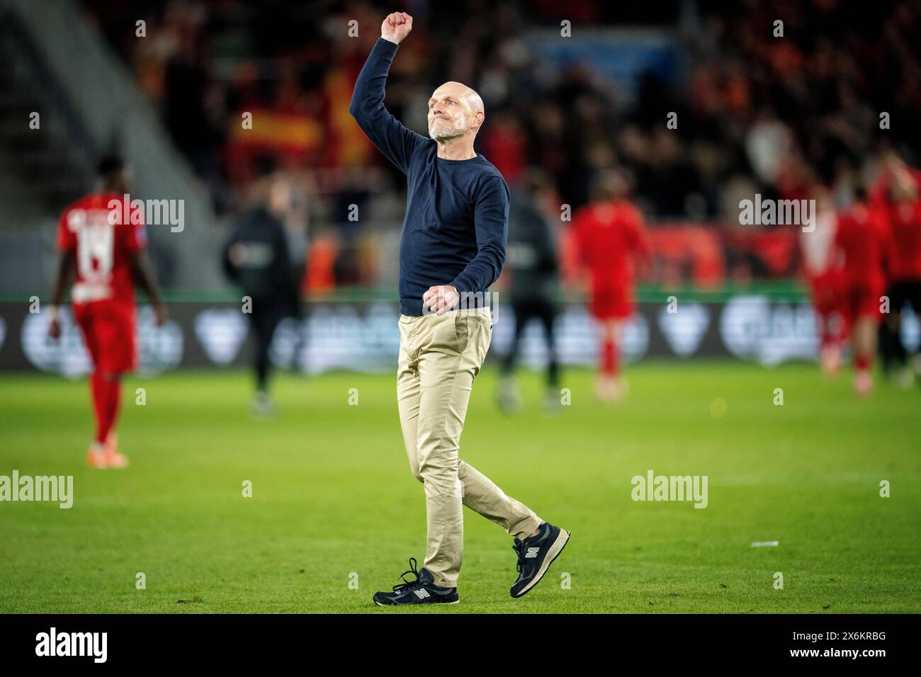 Danimarca. 15 maggio 2024. Il capo-allenatore del Broendby IF Jesper Soerensen dopo il fischio finale durante la partita di 3F Super League tra Broendby IF e FC Nordsjaelland al Broendby Stadium di Broendby, mercoledì 15 maggio 2024. (Foto: Mads Claus Rasmussen/Ritzau Scanpix) credito: Ritzau/Alamy Live News Foto Stock
