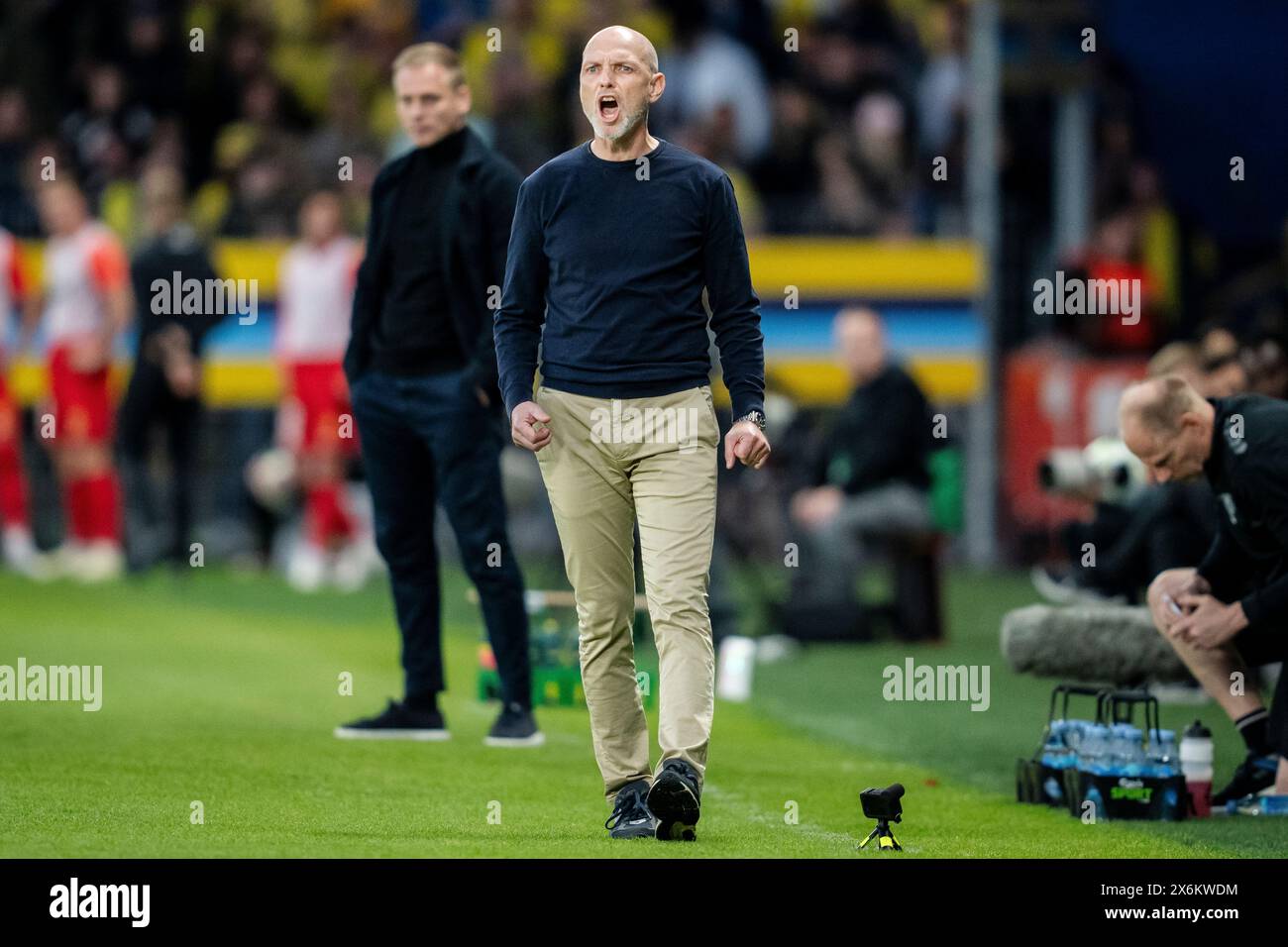 Danimarca. 15 maggio 2024. Il capo-allenatore del Broendby IF Jesper Soerensen durante la partita di Super League 3F tra Broendby IF e FC Nordsjaelland al Broendby Stadium di Broendby, mercoledì 15 maggio 2024. (Foto: Mads Claus Rasmussen/Ritzau Scanpix) credito: Ritzau/Alamy Live News Foto Stock
