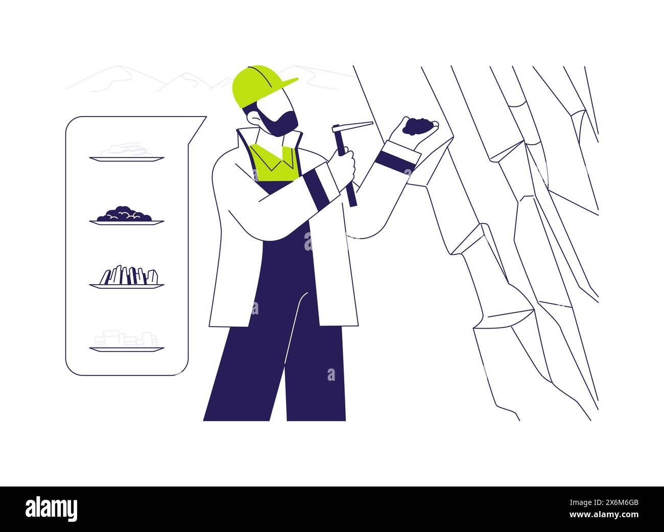 Illustrazione del vettore del concetto astratto di monitoraggio del suolo. Illustrazione Vettoriale