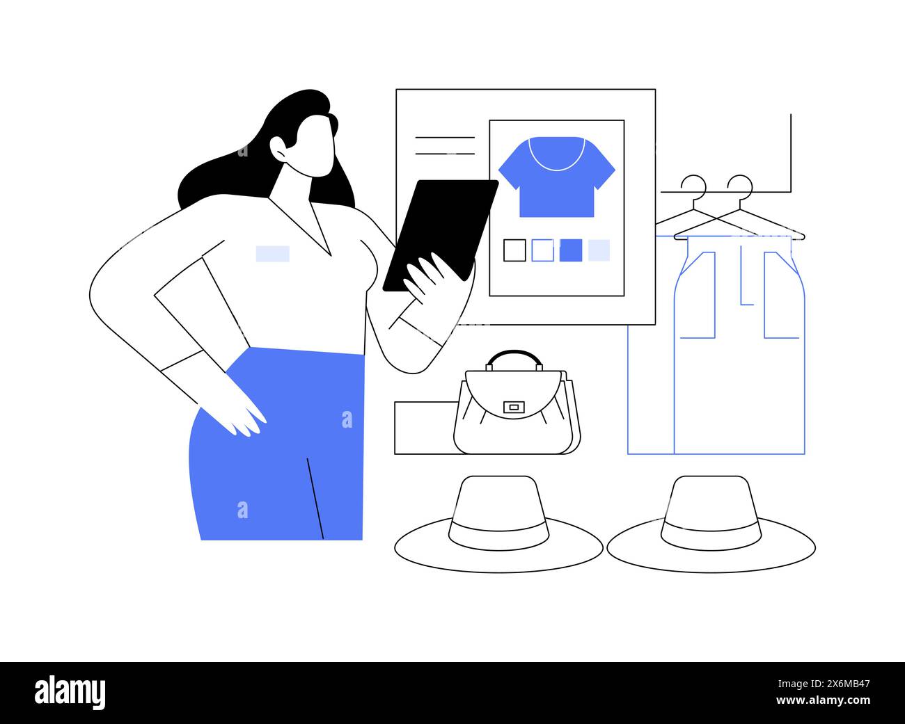 Software retail illustrazioni vettoriali isolate di cartoni animati. Illustrazione Vettoriale