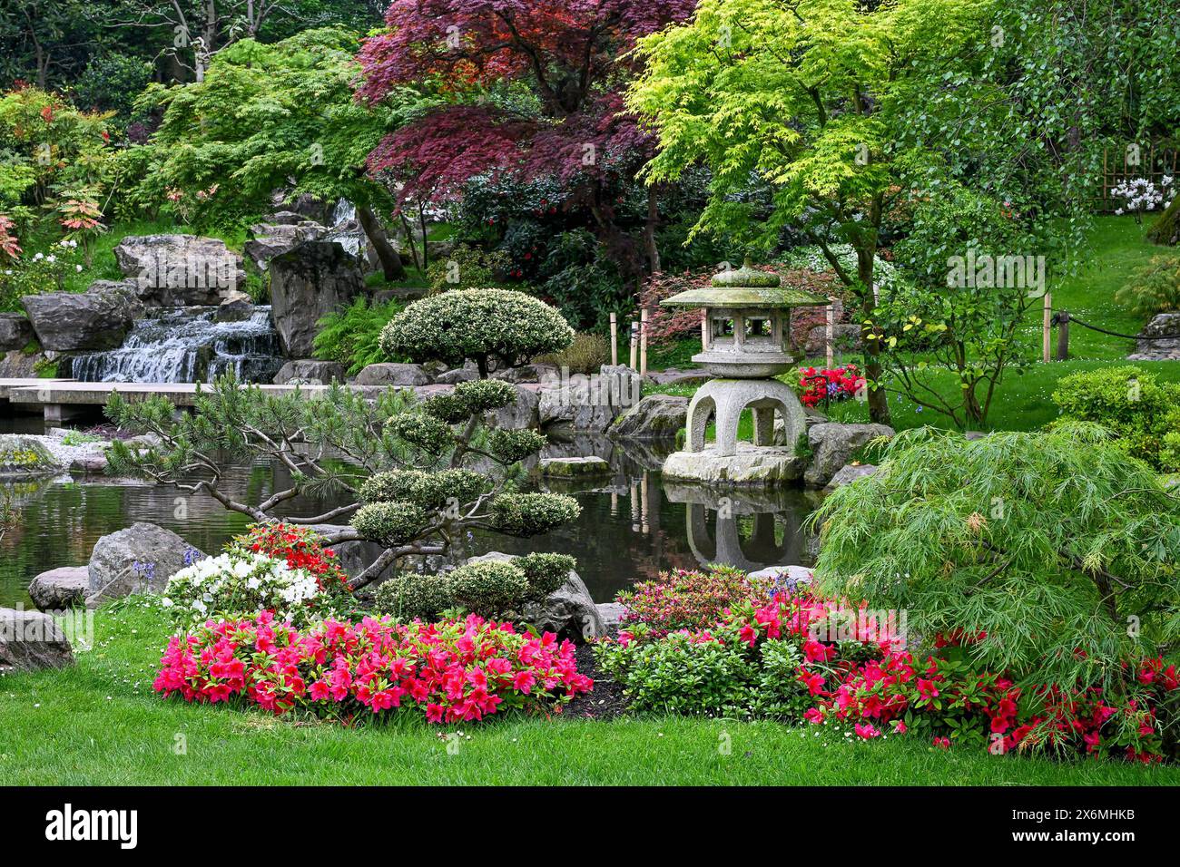 Kyoto Garden, Holland Park, Kensington, Londra, Inghilterra, U. K Foto Stock