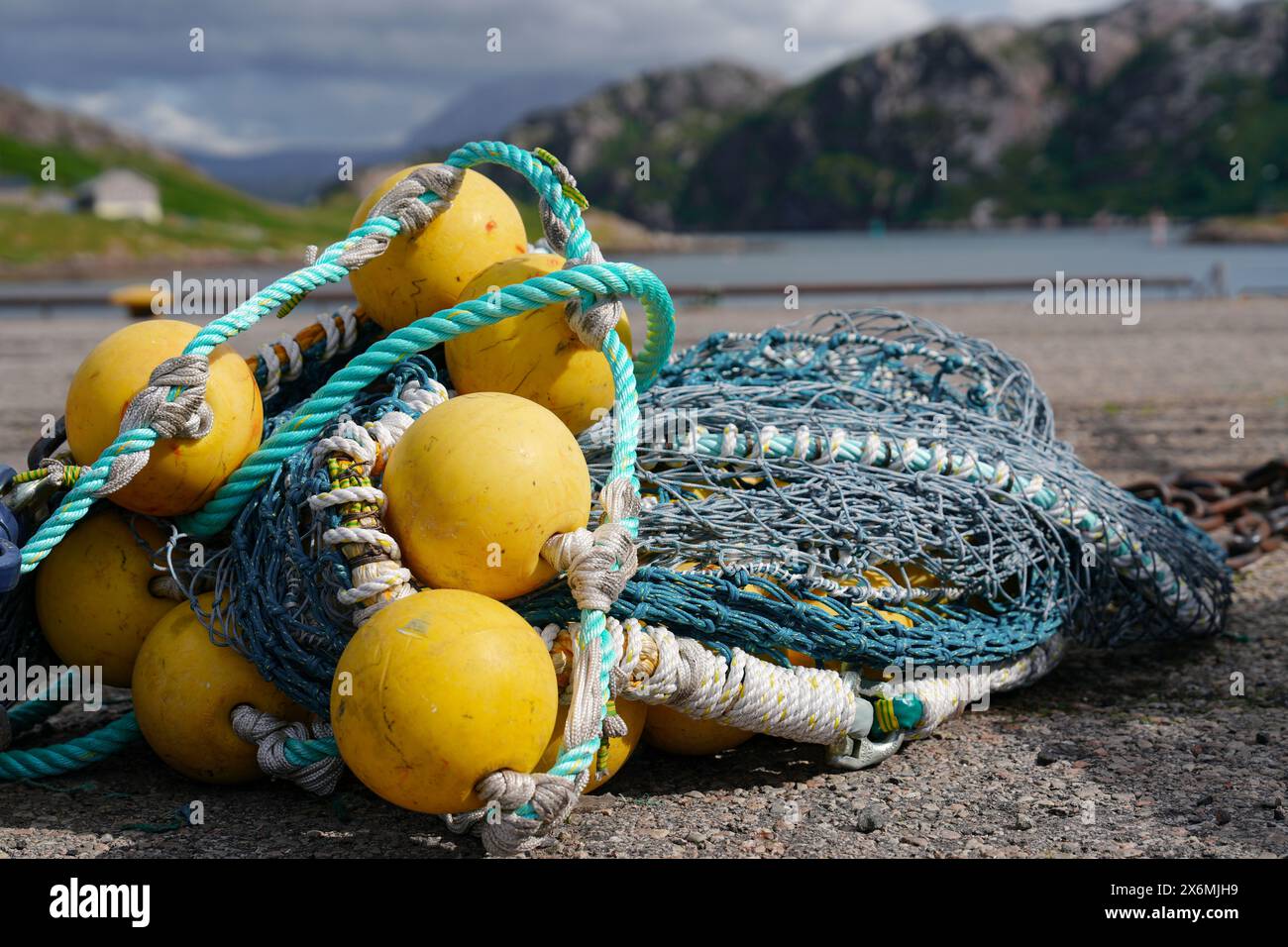 Gran Bretagna, Scozia, Highlands nord-occidentali, porto di Kinlochbervie Foto Stock