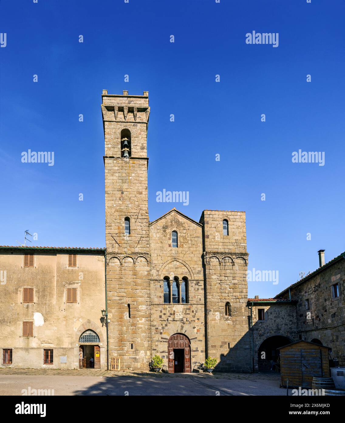 Presso il monastero di San Salvatore di Monte Amiata, Abbadia San Salvatore, provincia di Siena, Italia Foto Stock