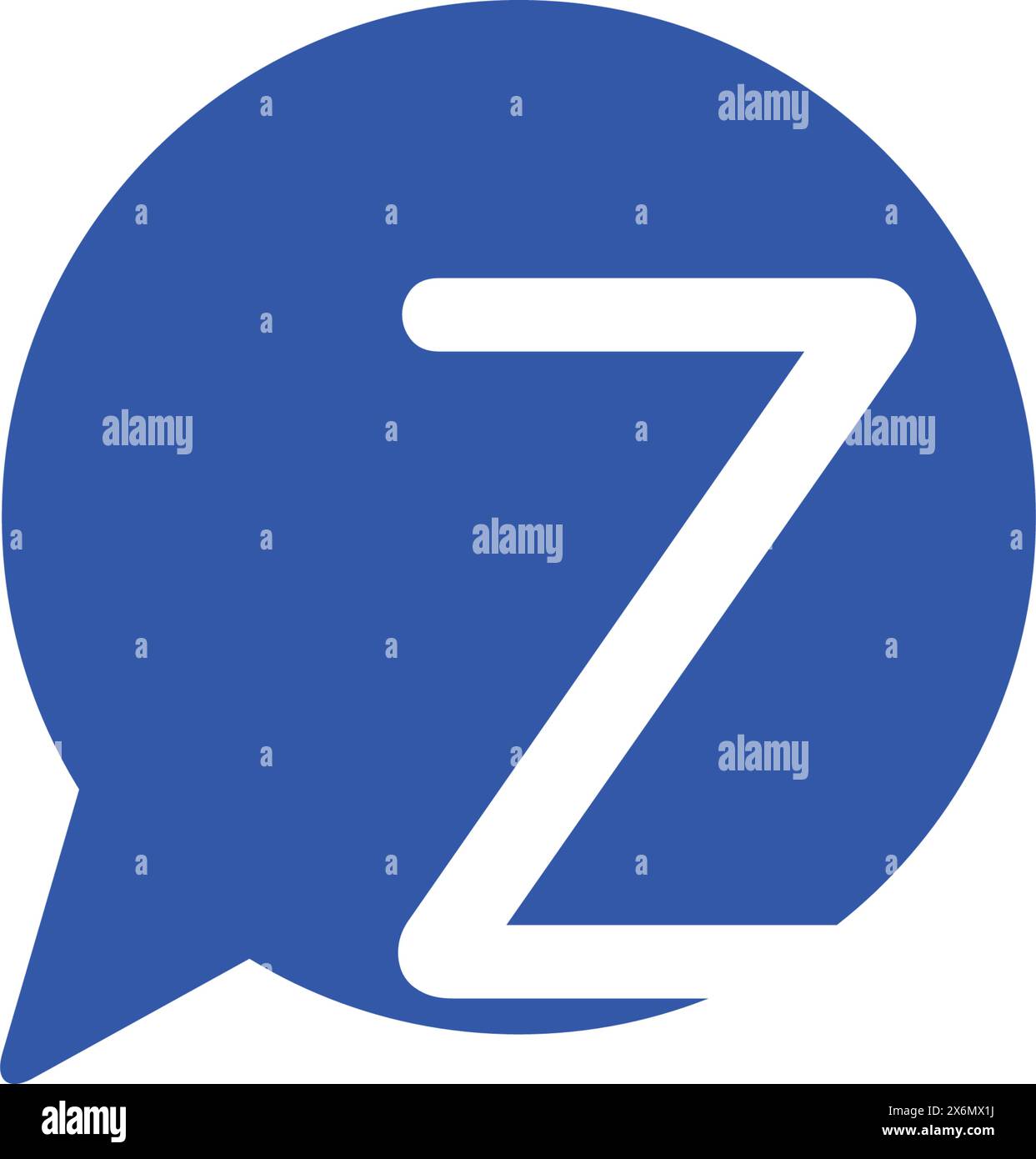 Lettera Z con logo Chat Illustrazione Vettoriale