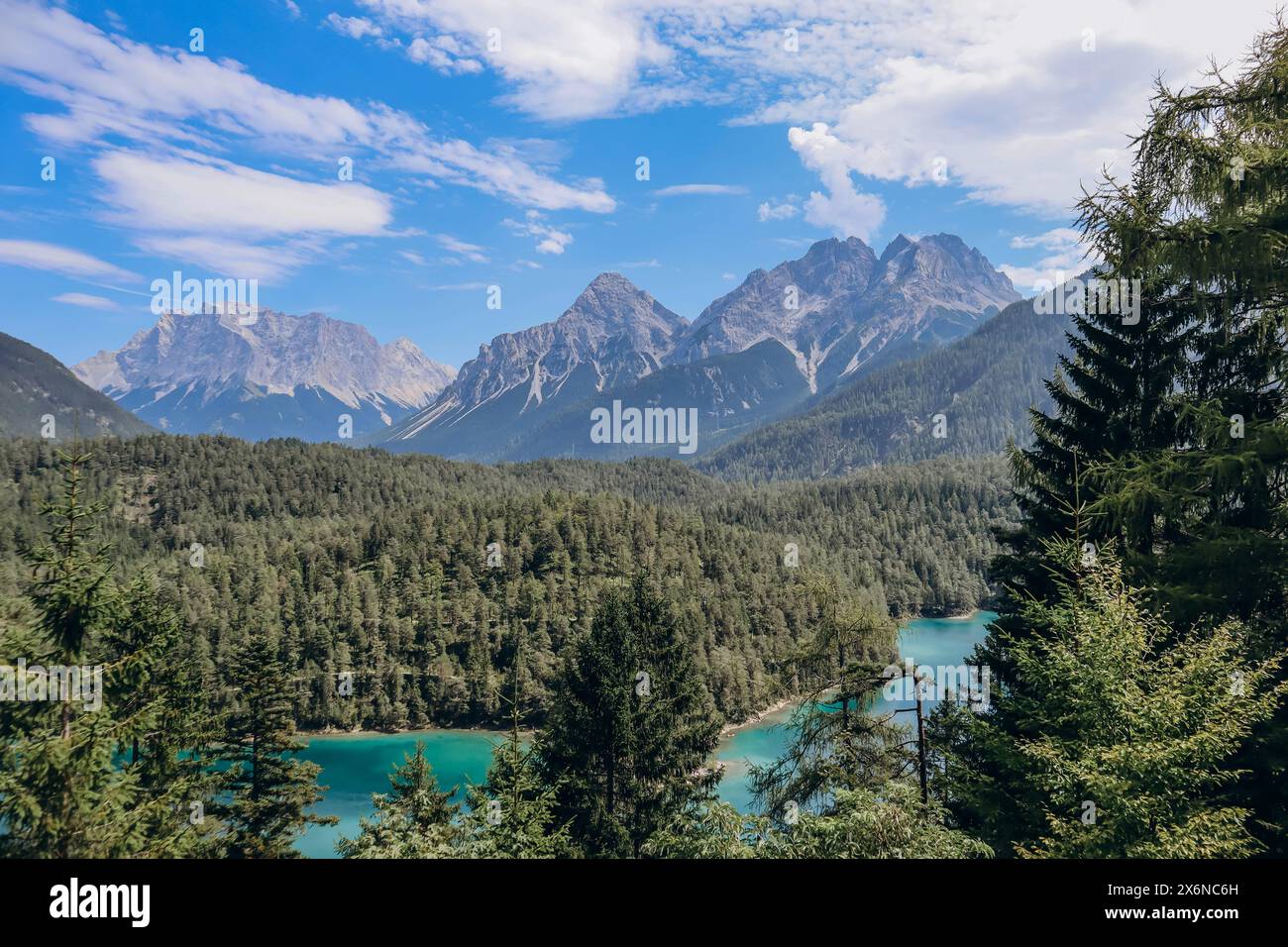 Vista sulle magnifiche Alpi austriache Foto Stock