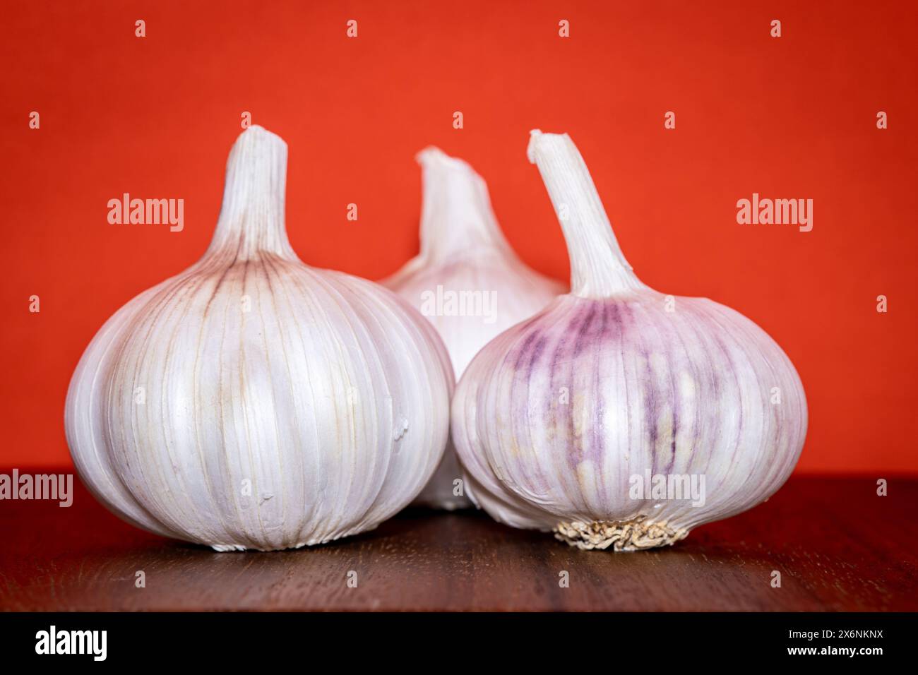 Spicchio d'aglio cibo asiatico aroma condimento ingrediente e buono per la salute. Foto Stock