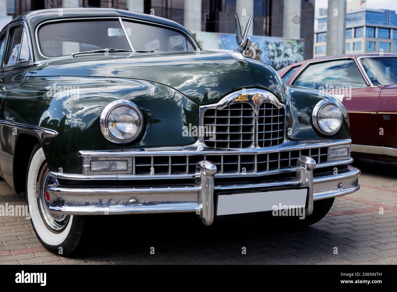 Minsk, Bielorussia, 16 maggio 2024 - Classic Luxury Old car Packard, retro american car Foto Stock