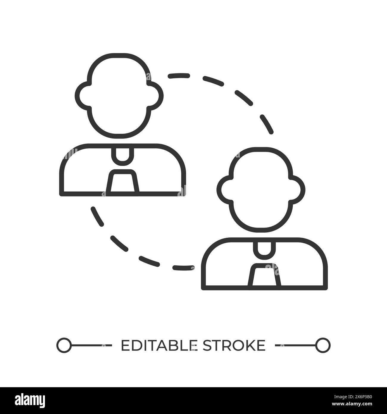 Icona lineare business-to-business Illustrazione Vettoriale