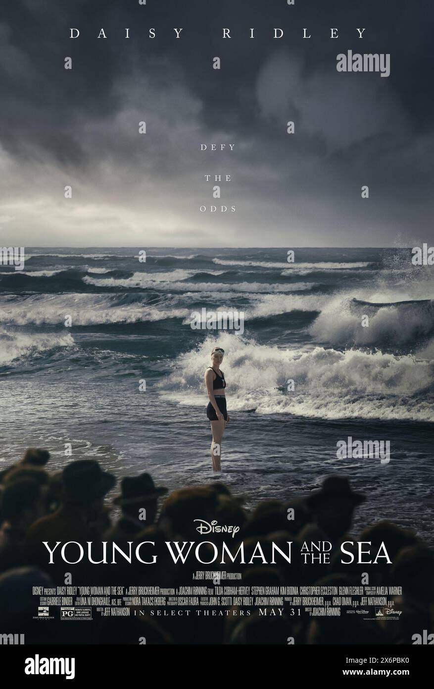 La giovane donna e la locandina del film del mare Daisy Ridley Foto Stock