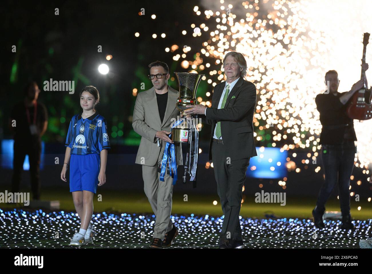 15 maggio 2024, Stadio Olimpico, Roma, Italia; finale di Coppa Italia; Atalanta contro Juventus; Alessandro del Piero e Glenn Stromberg Foto Stock