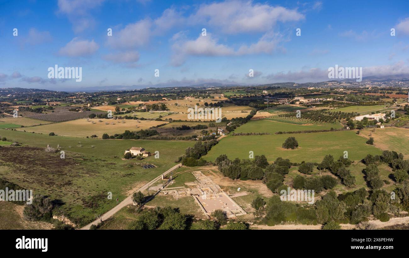 Basilica di Son Peretó del culto paleocristiano, sito archeologico di Son Peretó, Manacor, Maiorca, Isole Baleari, Spagna. Foto Stock