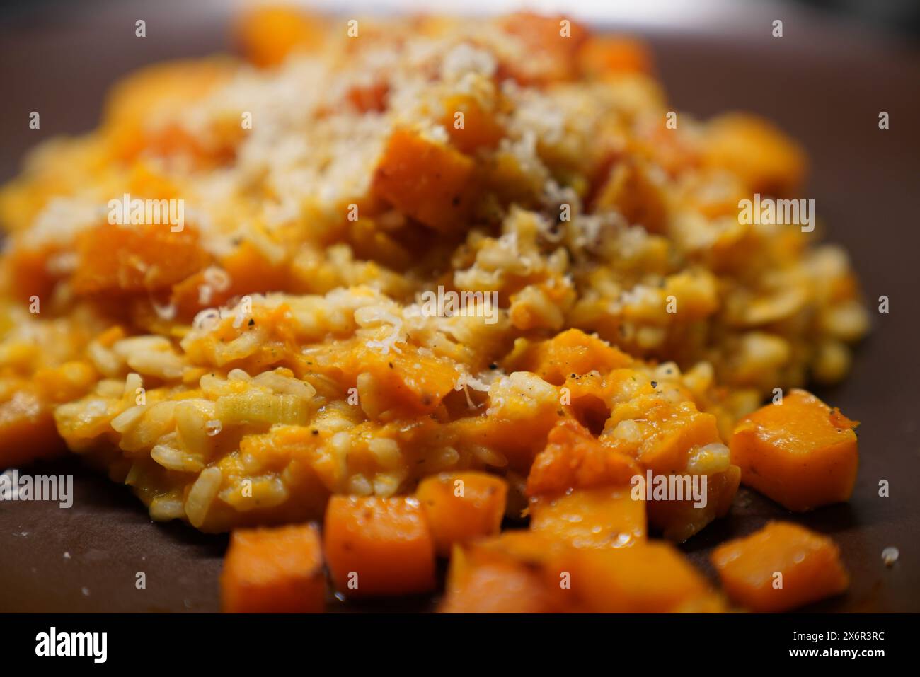 Risotto alle zucche fatto in casa Foto Stock