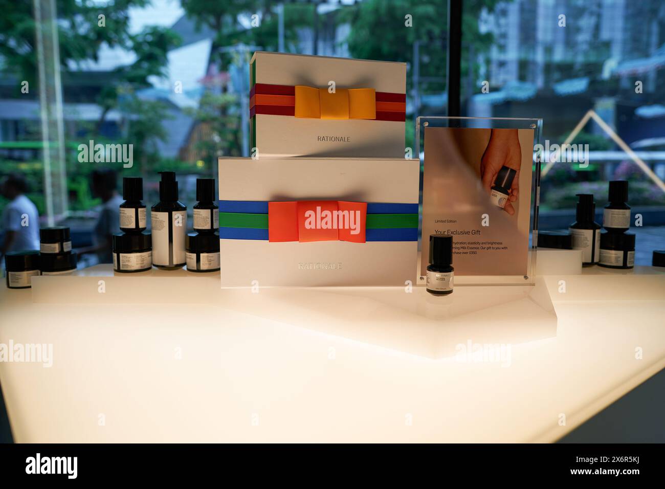 SINGAPORE - 06 NOVEMBRE 2023: Prodotti razionali in mostra all'interno del Tang Plaza di Singapore. Foto Stock