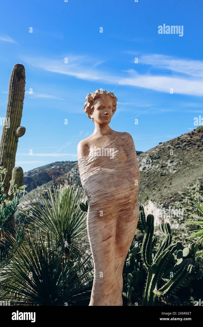 Il Jardin Botanique d'Eze, un giardino botanico in cima alla montagna situato a Eze, sulla Costa Azzurra Foto Stock
