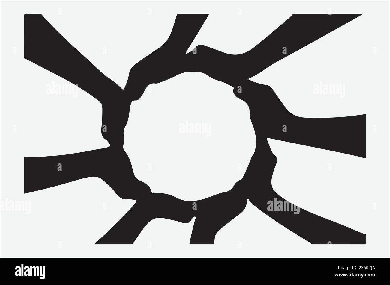 Unità nella diversità, sagome di mani umane multirazziali che formano un cerchio simbolico Illustrazione Vettoriale