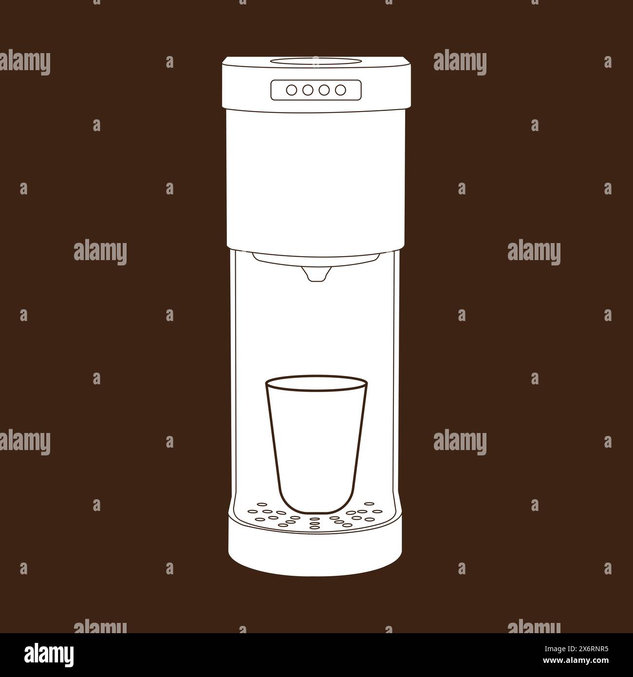 Illustrazione vettoriale dell'icona della macchina per il caffè Design semplice Illustrazione Vettoriale