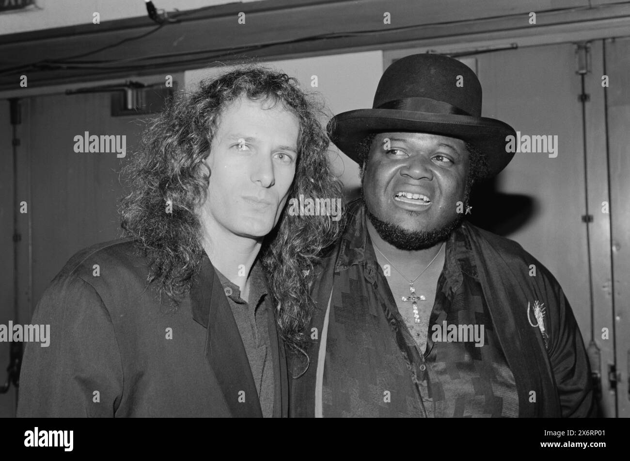 Michael Bolton e Buddy Miles fotografati a San Francisco, California 1989 crediti: Ross Pelton/MediaPunch Foto Stock